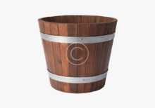 Wooden pot